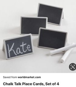 Chalk talk Place card holders from World Market
