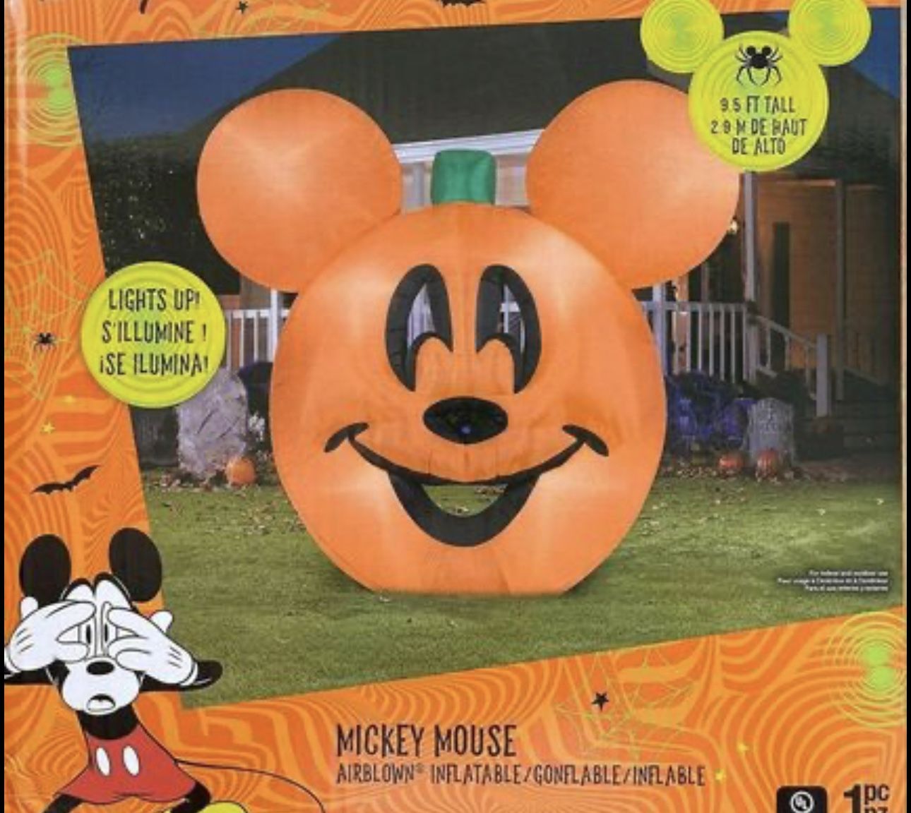 9ft Inflatable Mickey Mouse Pumpkin