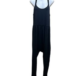 BŌDHI Jumper Midnight Black 3X Four Way Stretch Fabric Pockets Harem Jumpsuit