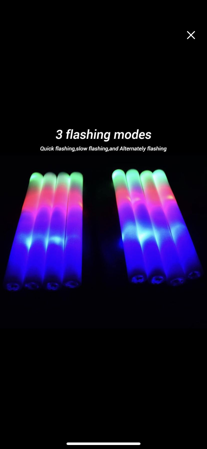 LED Light Up Foam Sticks ,  Color Changing Glow Party Supplies for Halloween, Raves, Concert, Wedding events 
