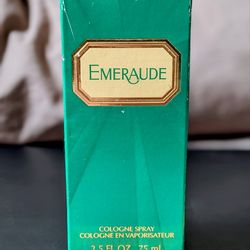 Coty Emeraude Cologne Spray 2.5 oz / 75mL. Full. With Box. DISCONTINUED Vintage