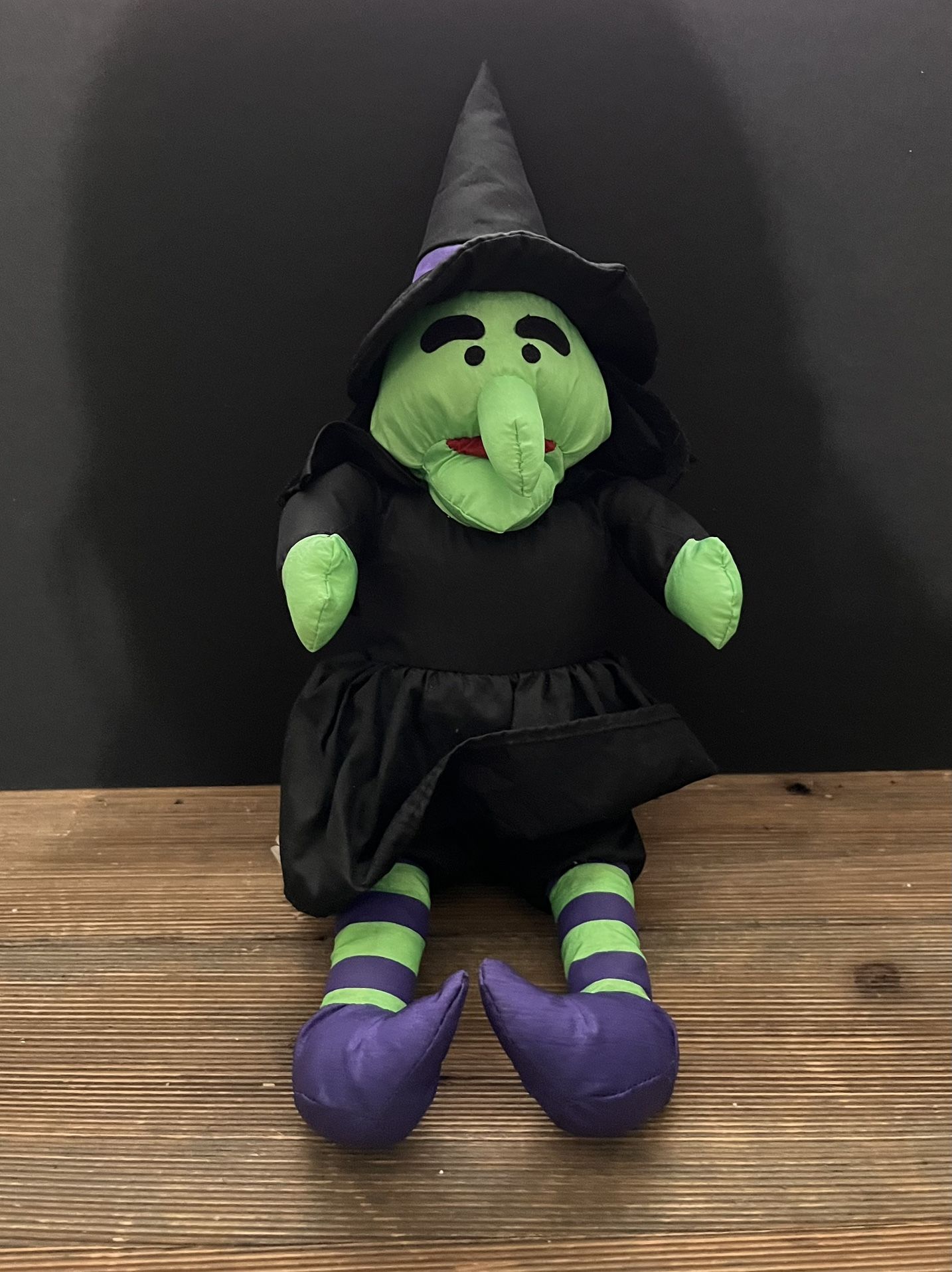 Vintage Wicked Witch 1998 Halloween Nylon Plush Spooky
