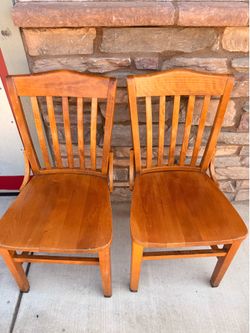 Wooden chairs