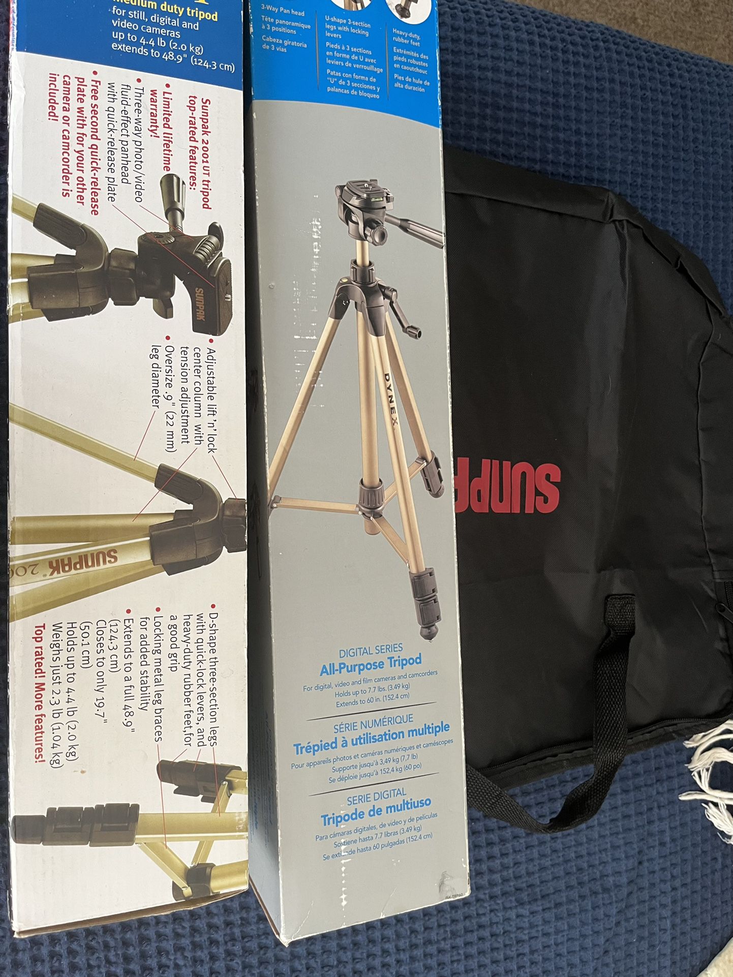 2 Camera Tripod With Carrying Bag 