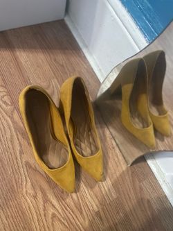 Dark yellow shoes