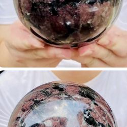 3960G Natural Almandine Wine Red Garnet Sphere Crystal Ball healing
