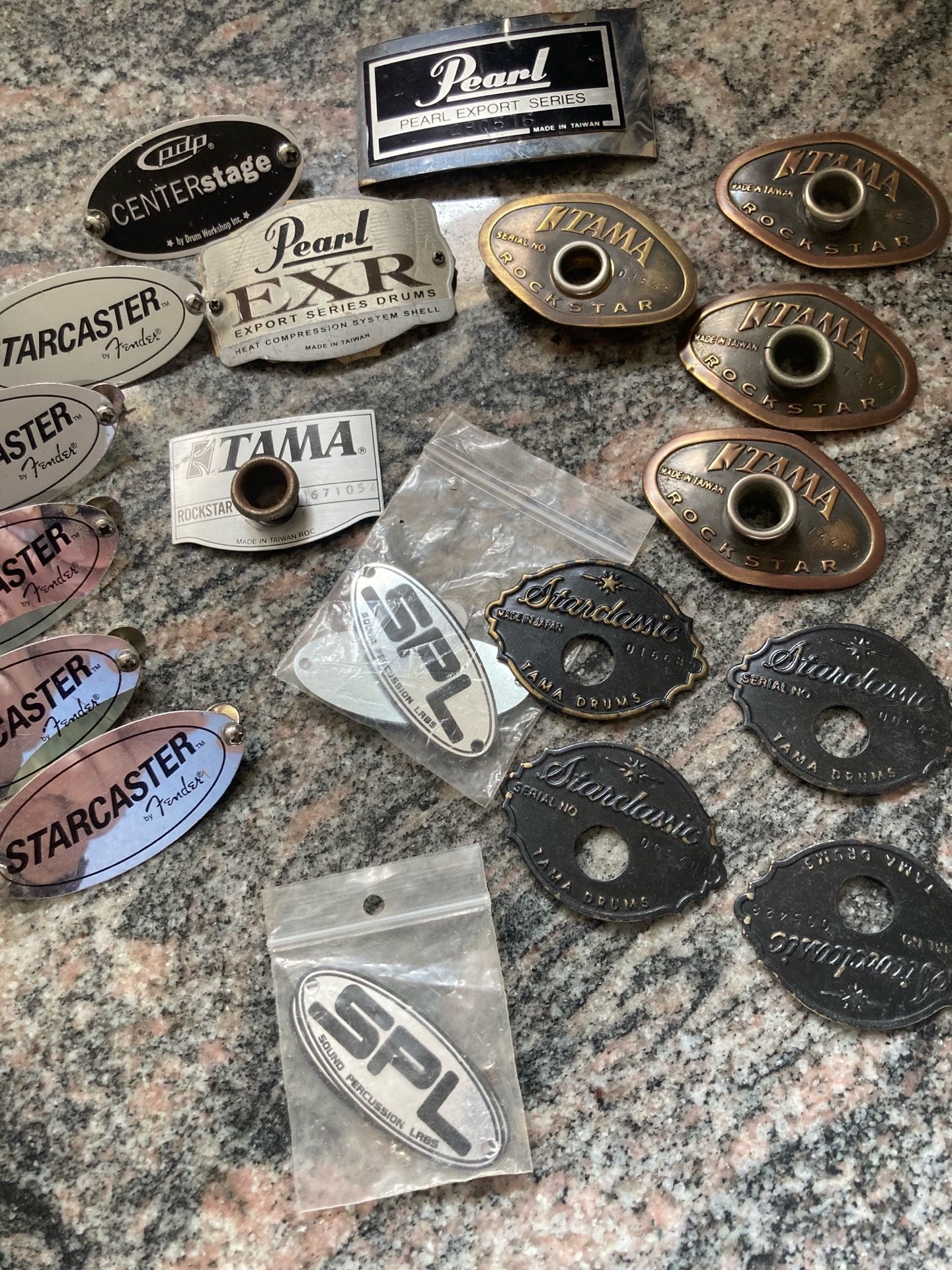 Drum set badges $5-$10