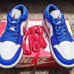 Air Jordan 1 Low SE “Dodgers” Blue Red White Size/ 6w