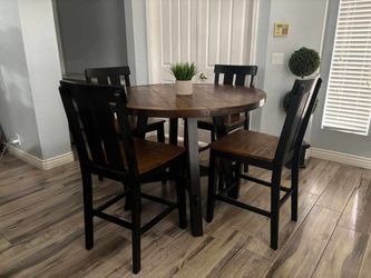 Beautiful round counter height dining table