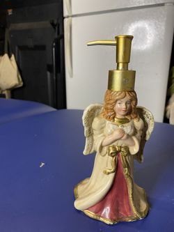 Vintage Ceramic Ángel Lotion Or Soup Dispenser 