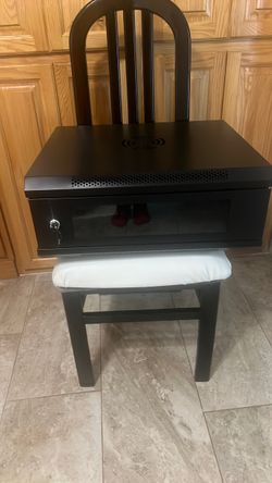 Black Metal Wall Mount Network Cabinet
