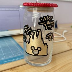 Mickey Mouse glass can Cup