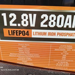 280ah Batteries (Quantity 2) life po4 eco-worthy