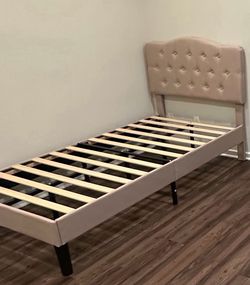 Upholstered bed frame! Mattress not included.