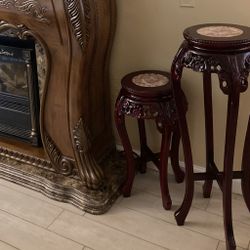 Vintage Chinese Chippendale Plant Stands 