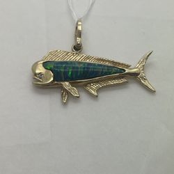 DOLPHIN PENDANT 14KT YELLOW GOLD 