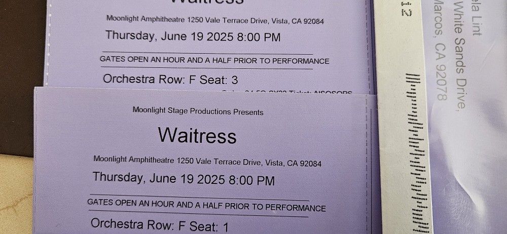 MOONLIGHT THEATRE. WAITRESS