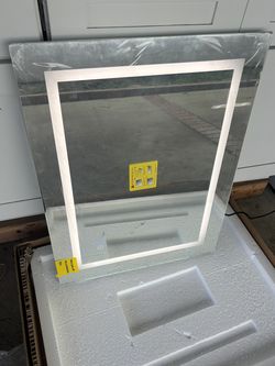 Anti-Fog LED Light 3 color  Open box never used  LED bathroom mirror  24x32