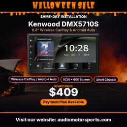 Halloween Sale: Kenwood DMX5710S 6.8" Wireless CarPlay & Android Auto
