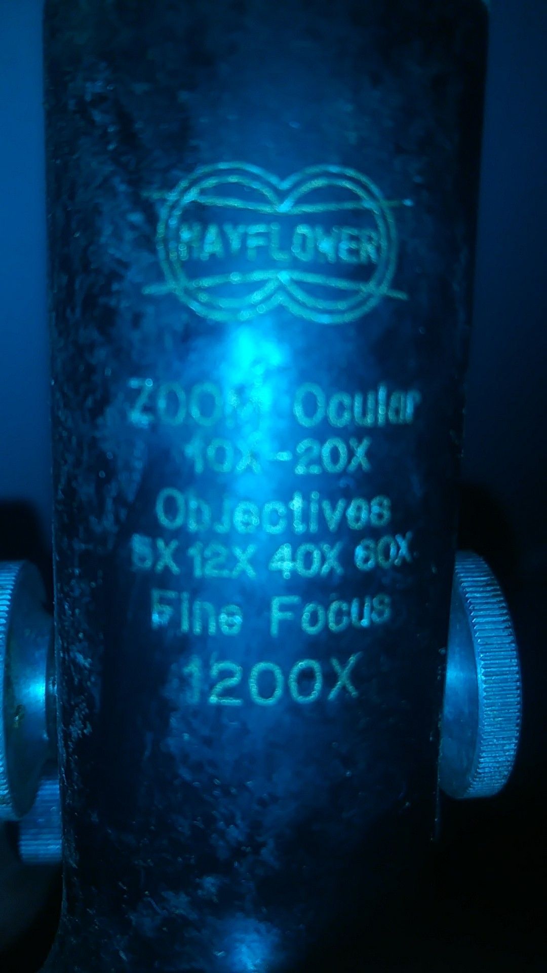 Mayflower ZOOM ocular 10x 20x OBJECTIVES 5x 12X 40X 60X Fine Focus 1200x