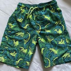 Cat & Jack green and blue dinosaur swim shorts
