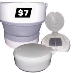 PurePail Classic Diaper Pail – White & Gray, Collapsible, $7 (North Hollywood)