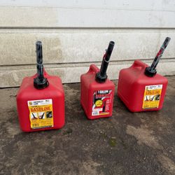 Gasoline 3 Pieces. 2 gallons. 2 gallons. 1 gallon . Gallon Gas Can
