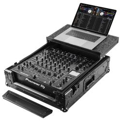 Odyssey FZGSDJMV10BL ATA Flight Case for Pioneer DJM-V10 DJ Mixer with Glide Laptop Platform - Black