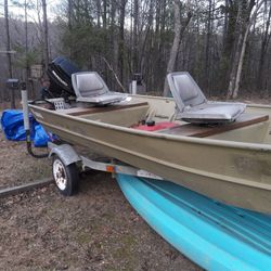 14ft Lowe Boat And Trailer