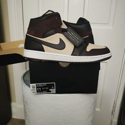 Air Jordan 1 Mid Se   Velvet Brown/Earth-sanddrift Size 11