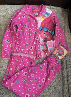 New Trolls Pijama Set For Little Girls Size 6