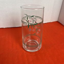 Vintage  Corelle 4piece 16oz glass Rosemarie. Tumbler Classic Collectible Item.