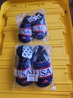 USA Navy Soccer Kids Slippers – 2 Pairs