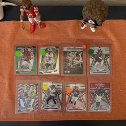 Random 8 Card Football Lot Includes Burrow/Hurts/Stroud/Stafford/McLaurin‼️