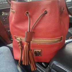 Authentic Dooney And Bourke Pebble Grain Aimee Drawstring Purse 