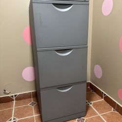 Free Three File Cabinet Gray 