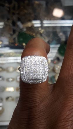 14k white gold ring 1.92 ct diamonds