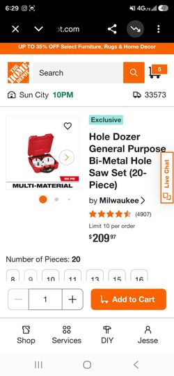 MILWAUKEE Hole Dozer General

Purpose Bi-Metal Hole Saw Set

(20-Piece)