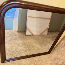 Brown Mirror For Dresser