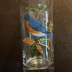 Beautiful 🤩 Vintage West Virginia Glass CO Rare Bird Glasses With Gold Rims A Set Of Six