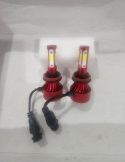 4 sides bright led 6000k with built in fan on each led bulb. H11 LED. WHITE LED LIGHT.