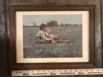 Winslow Homer art print 15,5x11,5 inc, framed art