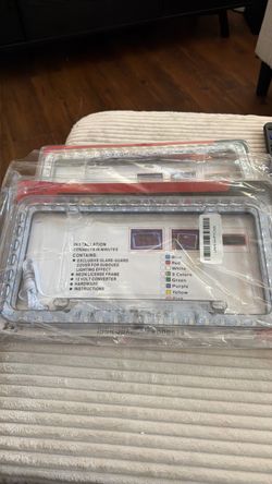 Led license plate covers