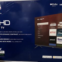 43inc TCL Roku TV Unused and Unopened