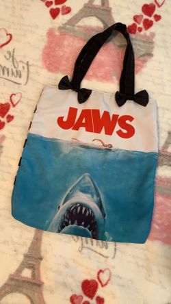 Jaws Movie Tote Bag with Bows