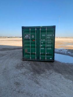 Green 40' Standard Shipping Container — Used, Weather-Tight, Delivery Available