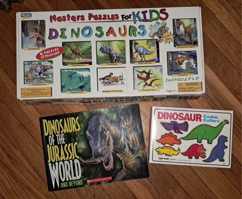 Dinosaurs..Puzzles Posters Cookie Cutters Book
