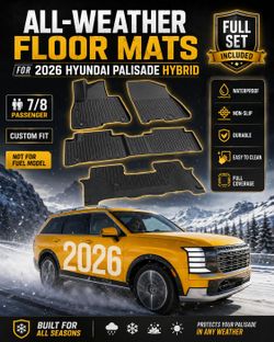 2026 Hyundai Palisade Hybrid
All Weather Rubber floor mats full set