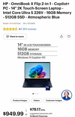 A HP - OmniBook X Flip 2-in-1 - Copilot+ PC for sale