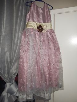 Pink Blush Dress with Flowers